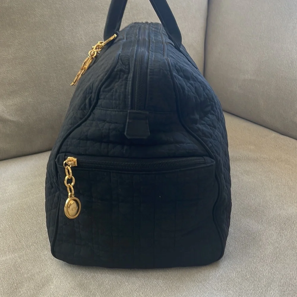 Christian Dior Black Nylon Cannage Lady Dior Boston Bag - Picture 2 of 14